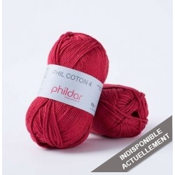 PHILDAR Fil à tricoter PHIL COTON 4 Griotte