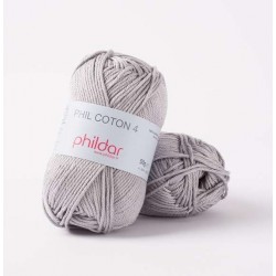 PHILDAR Fil à tricoter PHIL COTON 4 Silver