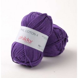 PHILDAR Fil à tricoter PHIL COTON 4 Violet