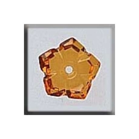 Charm Glass Treasures 12010 5 Petal Dim Flower Topaz