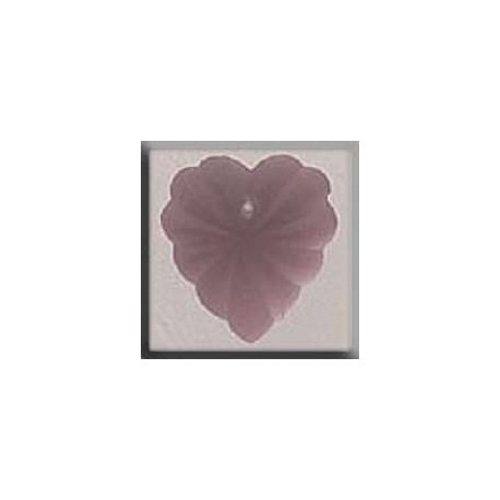 Charm Glass Treasures 12072 Frosted Starburst Heart Matte Rose