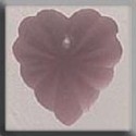 Charm Glass Treasures 12072 Frosted Starburst Heart Matte Rose
