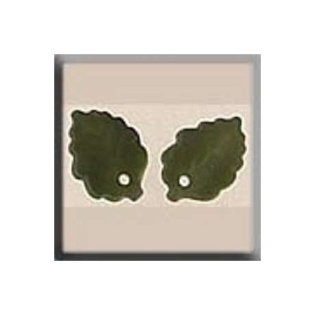 Charm Glass Treasures 12144 Medium Leaf Matte Olive