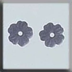 Charm Glass Treasures 12149 Very Petite Flower Matte Sapphire