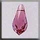 Charm Crystal Treasures 13054 Very Small Teardrop Rose AB