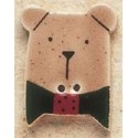 Bouton décoratif 43002 Brown Teddy Bear with Red Bow