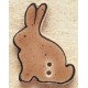 Bouton décoratif 43011L Brown Rabbit Sitting Left