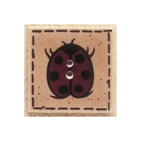 Bouton décoratif 43041 Ladybug on a Square