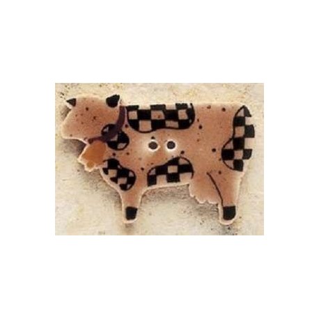 Bouton décoratif 43156 Checkered Cow