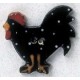 Bouton décoratif 86339 Black Folk Rooster