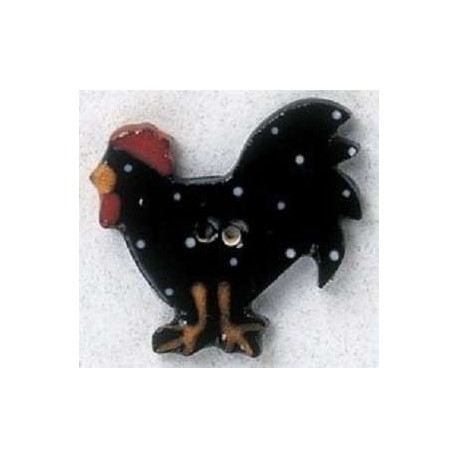 Bouton décoratif 86339 Black Folk Rooster