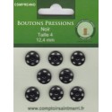 BOUTONS PRESSIONS NOIR Taille 4