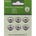 BOUTONS PRESSIONS NICKEL Taille 5