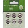 BOUTONS PRESSIONS NICKEL Taille 5