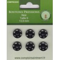 BOUTONS PRESSIONS NOIR Taille 5