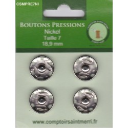 BOUTONS PRESSIONS NICKEL Taille 7