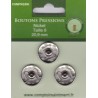 BOUTONS PRESSIONS NICKEL Taille 8