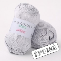 PHILDAR Fil à tricoter PHIL COTON 3 Galet