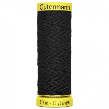 GÜTERMANN FIL ÉLASTIQUE 10m 4017 Noir