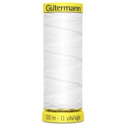 GÜTERMANN FIL ÉLASTIQUE 10m 5019 Blanc