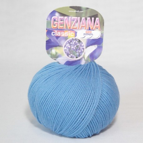 ADRIAFIL Fil à tricoter 100% Pure Laine Mérinos Extra Fine GENZIANA 33 Azur