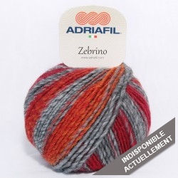 ADRIAFIL Fil à tricoter fantaisie à effet jacquard ZEBRINO 68 Fantaisie Rouge