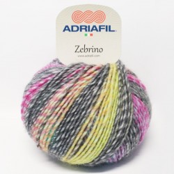 ADRIAFIL Fil à tricoter fantaisie à effet jacquard ZEBRINO 70 Fantaisie Brillante