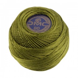 Fil Crochet DMC SPÉCIAL DENTELLES 469 Vert mousse dorée
