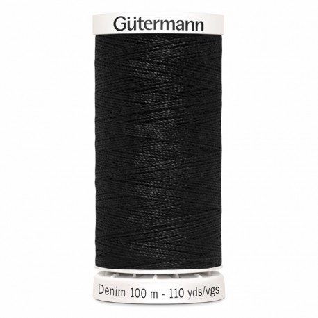 Fil Spécial Jeans GÜTERMANN DENIM - Coloris 1000 Noir