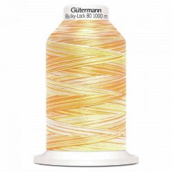 FIL MOUSSE SURJET GÜTERMANN BULKY-LOCK 80 1000m 9914 Multicolore Orange Jaune