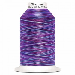 FIL MOUSSE SURJET GÜTERMANN BULKY-LOCK 80 1000m 9944 Multicolore Violet-Bleu
