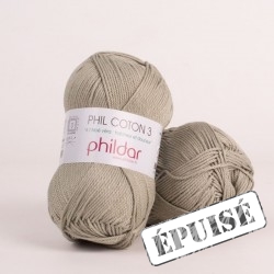 PHILDAR Fil à tricoter PHIL COTON 3 Tilleul