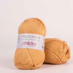 PHILDAR Fil à tricoter PHIL COTON 3 Céréale