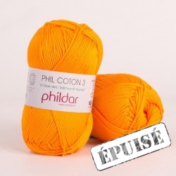 PHILDAR Fil à tricoter PHIL COTON 3 Mandarine