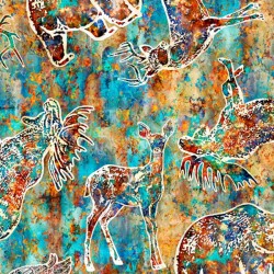 Tissus QT FABRICS - CEDAR RIDGE par Dan Morris 27655.QS Batik Animals