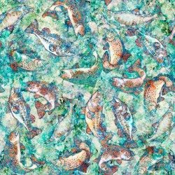 Tissus QT FABRICS - CEDAR RIDGE par Dan Morris 27657.Q Batik Fishes