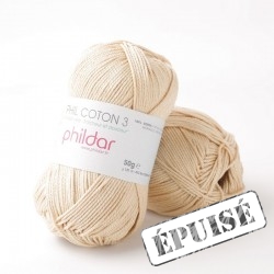 PHILDAR Fil à tricoter PHIL COTON 3 Seigle
