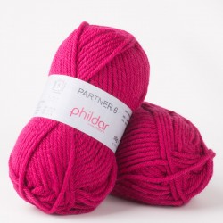 PHILDAR Fil à tricoter PARTNER 6 Framboise