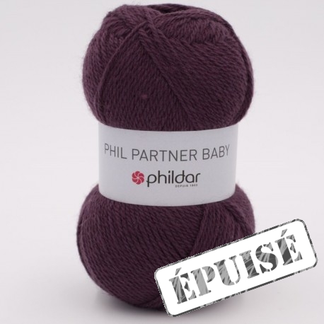 PHILDAR Fil à tricoter PARTNER BABY Prune