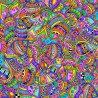 QT FABRICS - Tissu Patchwork ALPHA DOODLE par Debi Payne 27633.X Multi