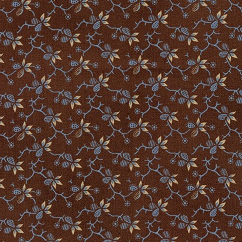 Tissu patchwork robert kaufman feuillages gris 45x55cm 