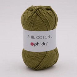 PHILDAR Fil à tricoter PHIL COTON 3 Végétal