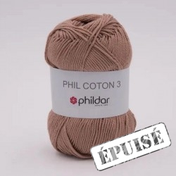 PHILDAR Fil à tricoter PHIL COTON 3 Biche