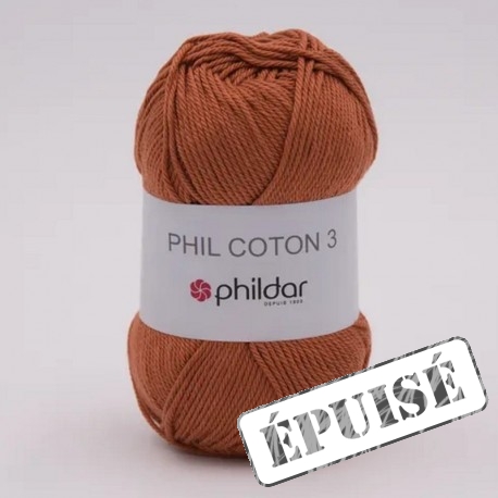 PHILDAR Fil à tricoter PHIL COTON 3 Caramel