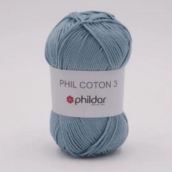 PHILDAR Fil à tricoter PHIL COTON 3 Jeans Bleached