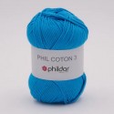 PHILDAR Fil à tricoter PHIL COTON 3 Lagon