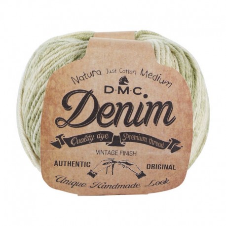 DMC Fil Coton Tricot Crochet NATURA DENIM 138 Washy fern