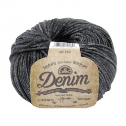 DMC Fil Coton Tricot Crochet NATURA DENIM 02 Squid ink