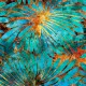 QT FABRICS - TROPICALIA par Dan Morris 28188.OQ Large Floral Orange/Turquoise
