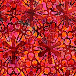 QT FABRICS - TROPICALIA par Dan Morris 28189.R Pinwheel Floral Red
